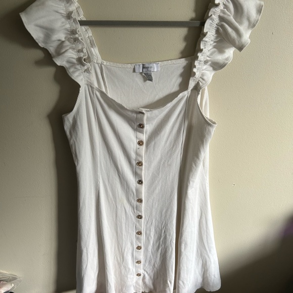 Plus Dainty White Midi Dress - Picture 2 of 10